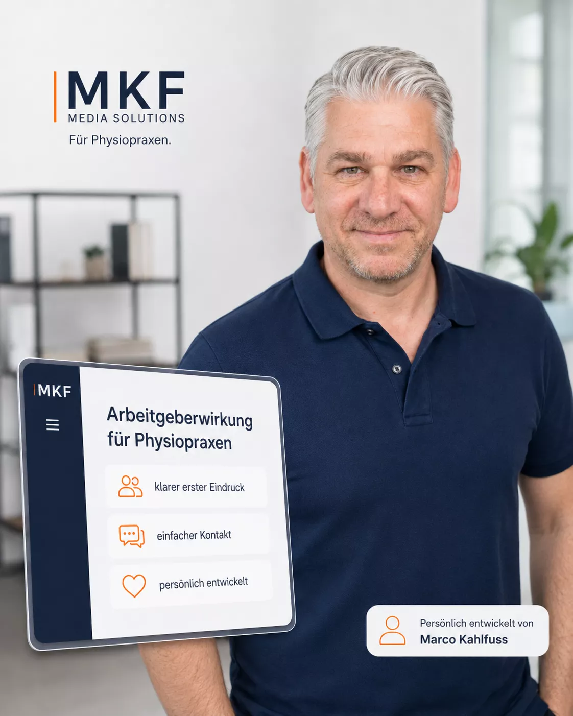 Marco Kahlfuss, Inhaber von MKF Media Solutions, entwickelt persönliche Bewerberkanäle für Physiotherapiepraxen